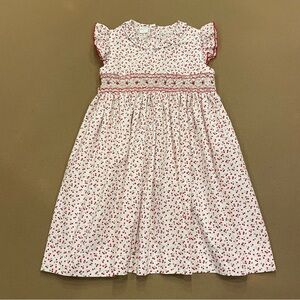 Edgehill Collection Smocked Cherry Print Dress Size 6
